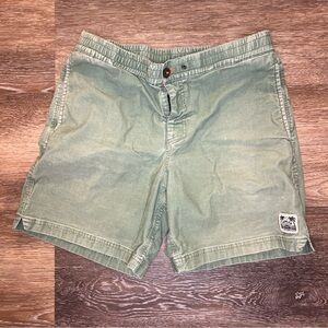 Howler Bros Shorts Mens 36 Green Corduroy No Elastic Waist Drawstring Surf